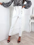 Trendy Style Bell Bottom Pants Straight Leg Casual Pants Button trousers