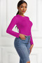 Sexy Long-Sleeved Solid Color Basic Bodysuit Spring Women's Clothing