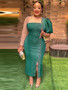 Women's Africa Plus Size Beaded Irregular Dress