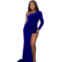 Women Sexy One Shoulder Long Sleeve Sequin Dress