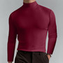 Men'S Fall And Winter Turtleneck Long-Sleeved T-Shirt Men'S Basic Shirt Men'S Solid Color Tops