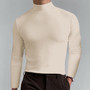 Men'S Fall And Winter Turtleneck Long-Sleeved T-Shirt Men'S Basic Shirt Men'S Solid Color Tops