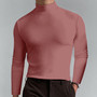 Men'S Fall And Winter Turtleneck Long-Sleeved T-Shirt Men'S Basic Shirt Men'S Solid Color Tops