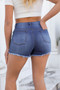 Women'S Washed Ripped High Waist Stretch Fashion Denim Shorts