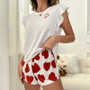 Women T-shirt and printed shorts Casual loungewear two-piece set