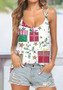 Women Printed Casual Sleeveless Top