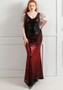 Plus Size Beauty Long Sequin  Formal Party Evening Dress