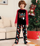 Christmas Cartoon Print Round Neck Long Sleeve Top+Pant Pajama Two Piece