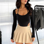 Women Sexy High Waist Hollow Halter Neck Long Sleeve Bodysuit