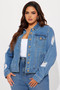 Women Ripped Denim Jackets