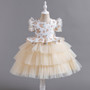 Trendy Children's Layered Mesh Princess Dress