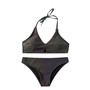 Sexy Reflective Two Pieces Bikini Beach Holidays Low Back Swimsuit