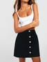 Women's High Waist Slim Fit Denim Skirt