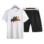 Men'S Fitting Trend Casual Set Men'S Summer Short Sleeve T-Shirt Shrots Two-Piece Set