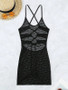 Women Sexy Backless Beach Skirt One-piece Swimwear Set