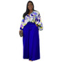 Fall Women's Loose Plus Size Casual Print Shirt Top + Wide Leg Pants Set