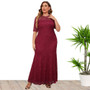 Plus Size Women's Lace Evening Dress Bridesmaid Dress