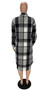 Women's Fashion Classic Plaid Shirt Wool Long Coat