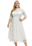 Plus Size Women's Lace Evening Dress