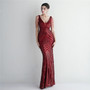 Beaded Beaded Evening Long Formal Party Slim Fit Evening Dress