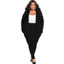 Women's Fashion 2 Piece Cardigan and Basic Pants Plus Size Suit