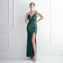 Sequin Beaded Sling Party Sequin Dress Long Formal Party Slim Evening Dress