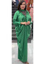 Casual Solid Color Muslim Abaya African Ladies Plus Size Dress