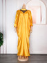 Casual Solid Color Muslim Abaya African Ladies Plus Size Dress