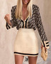 Creative Spring Street Hipster Women'S Fashion Casual Print Shirt And Skirt Two Piece Set