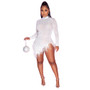 Ladies Fashion Sexy Mesh Beaded Bubble Feather Dress Women