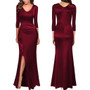 Sexy Fashion V-Neck Slit Women's Dress