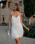 Women Fringe Sequin Feather Dress Dresses