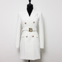 Spring Autumn Fashion Solid Color Slim Belt Long Sleeve Slim Chic Career Suit Dress