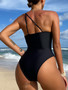 Women  Cutout Sexy Drawstring Bodysuit Swimwear Bikini