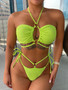 Women sexy lace up bikini Swimwear