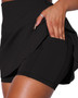 Women's Fashion Casual Open Waist Pocket Yoga Tennis Slim Tank Bottom Skirt Sports Two Piece