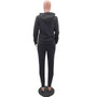 Women'S Solid Color Fashion Casual Hooded Sports Tracksuit Two Piece Pants Set