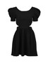 Summer Short Sleeve Hollow Slim Open Waist Slim Fit Dress