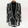 Women Fashion Beaded Blazer Jacket