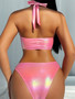 Women Solid One Piece Swimsuit