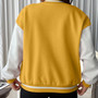 Plus Size Women Casual Colorblock Baseball Jacket