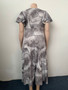 Plus Size Women Spring Summer Casual Elegant Holidays Printed Maxi Dress