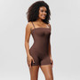 Women's Body-Shaping Bodysuit With Removable Straps Strapless Shapewear