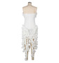 Women's Summer Sexy Strapless Ruffle Tassel Dress