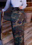 Women camouflage slit Skirt