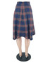 Women Casual Sexy Slit Plaid Skirt