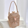 Women's Evening Bag Pleated Handbag Crossbody Formal Party Diamond Evening Bag