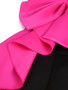 Women Party Cape Ruffle Edge Color Block Dress