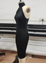 Women's Summer High Neck Sleeveless Tight Fitting Slim Sexy Dress