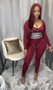 Women Style Line Long Sleeve Top and Pant Sports Two-piece Set